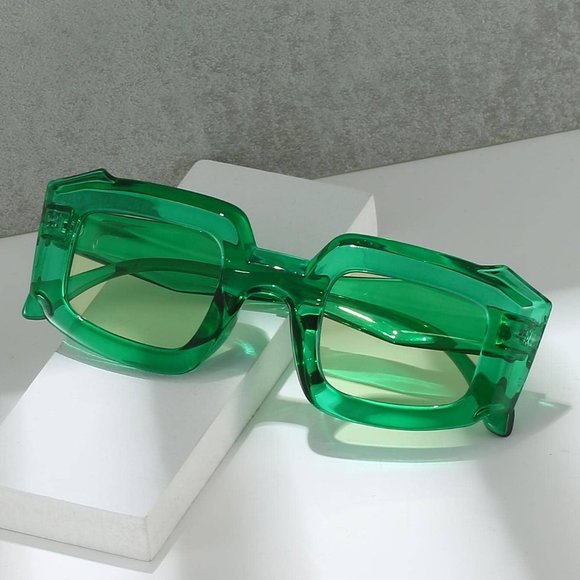 unisex geometric frame glasses - Picture 3 of 3